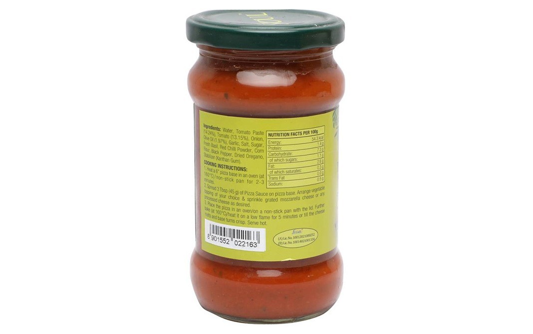 Soul Pizza Sauce - Made In Olive Oil   Glass Jar  285 grams